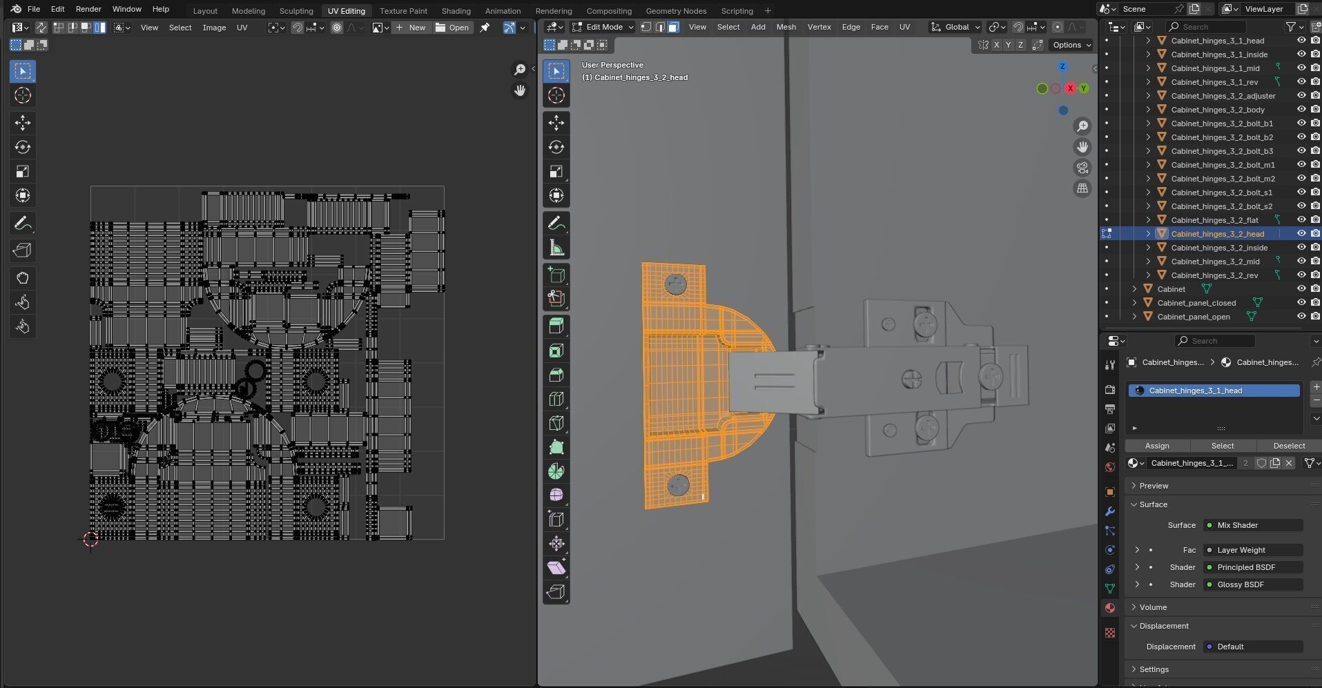 Cabinet with Hinges CG1 3D model_18