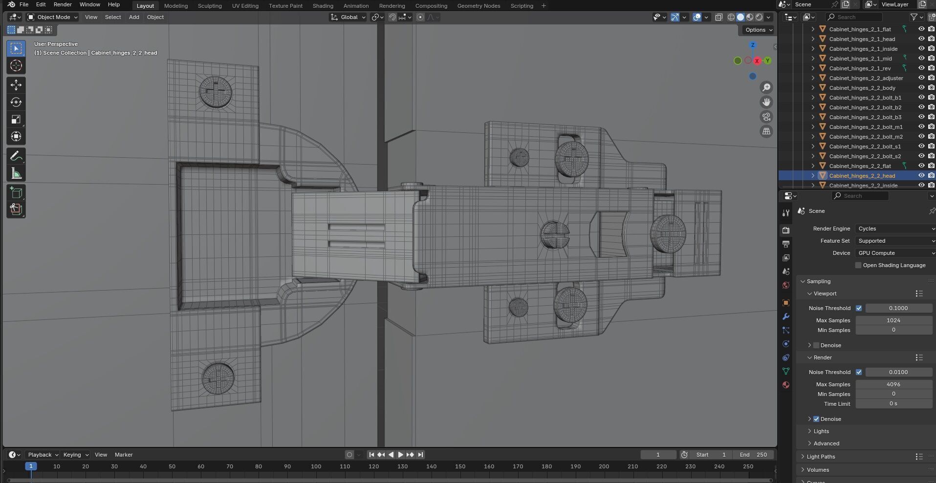 Cabinet with Hinges CG1 3D model_10