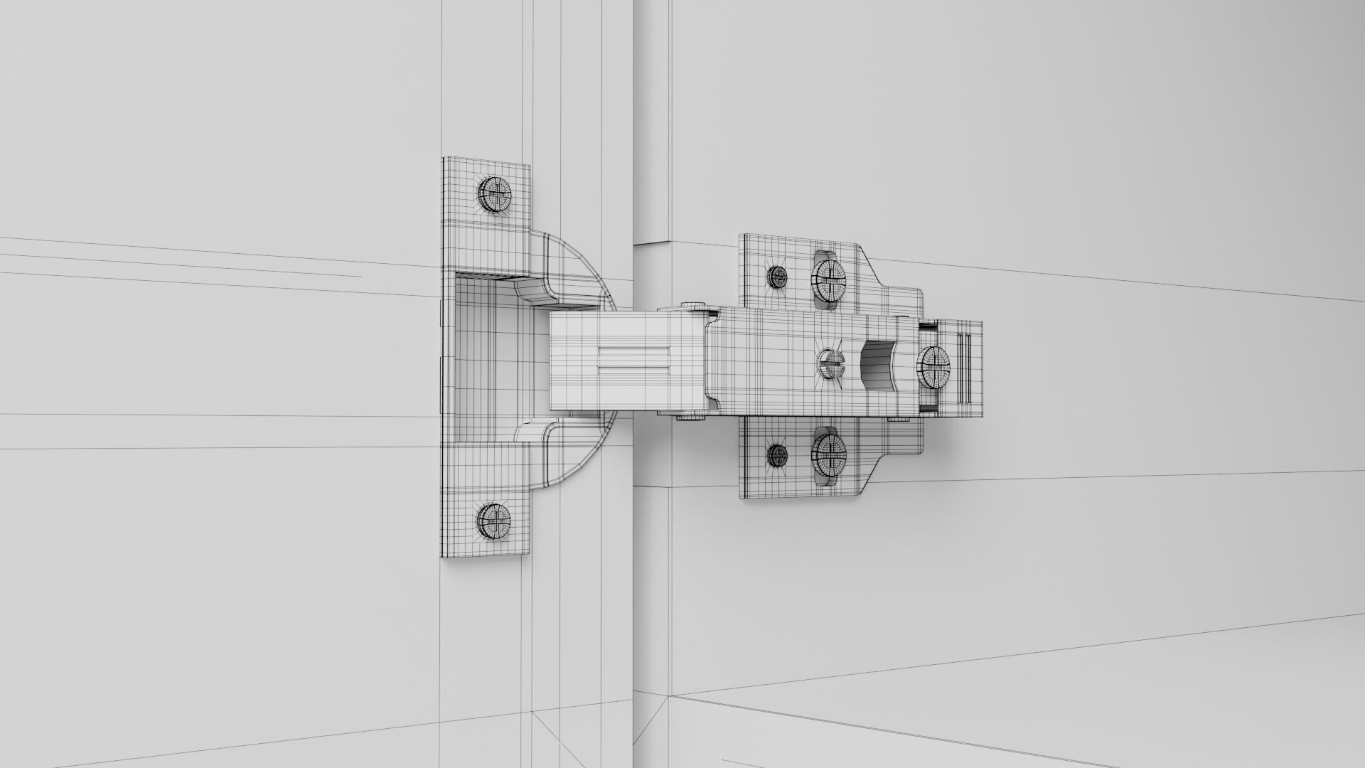Cabinet with Hinges CG1 3D model_7