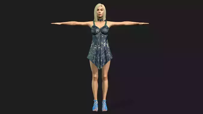 realistic short hair girl