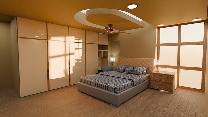 Modern 3D Bedroom Interior 3D model