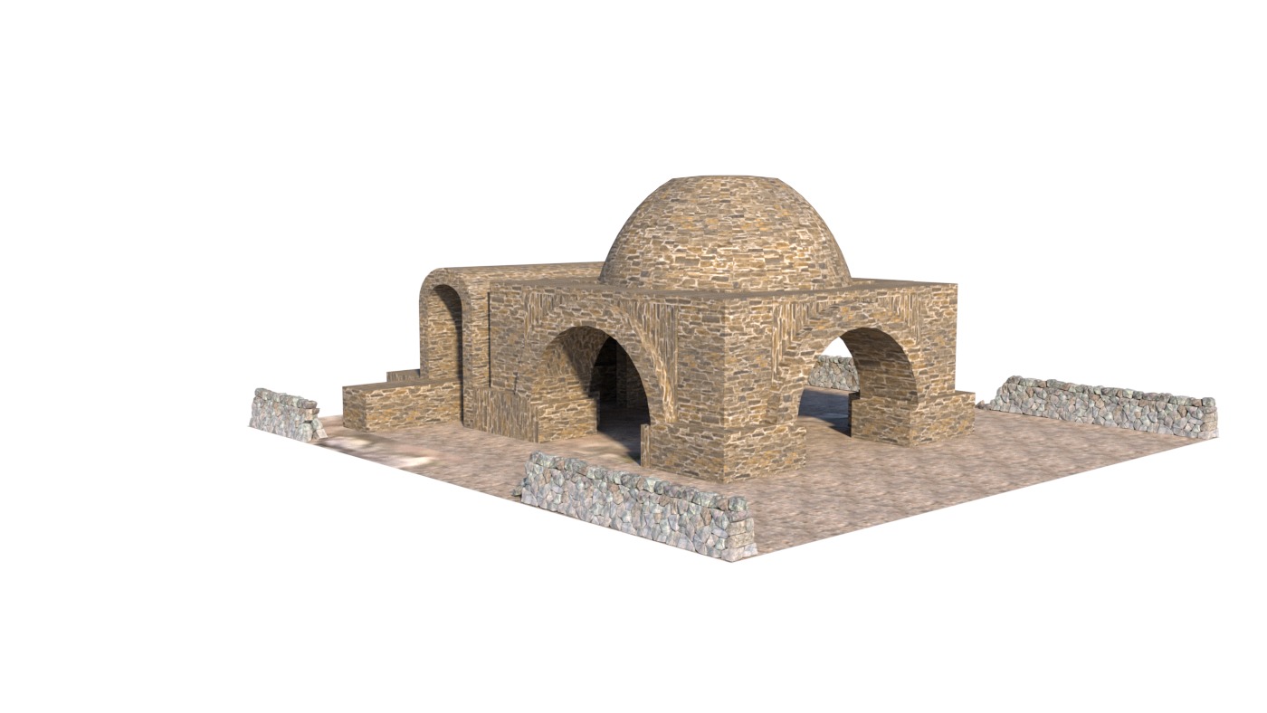 fireplace-Historical temple-place of worship 3D model_10