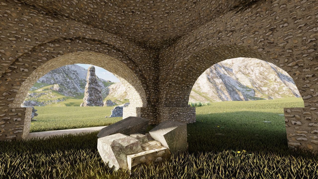 fireplace-Historical temple-place of worship 3D model_8