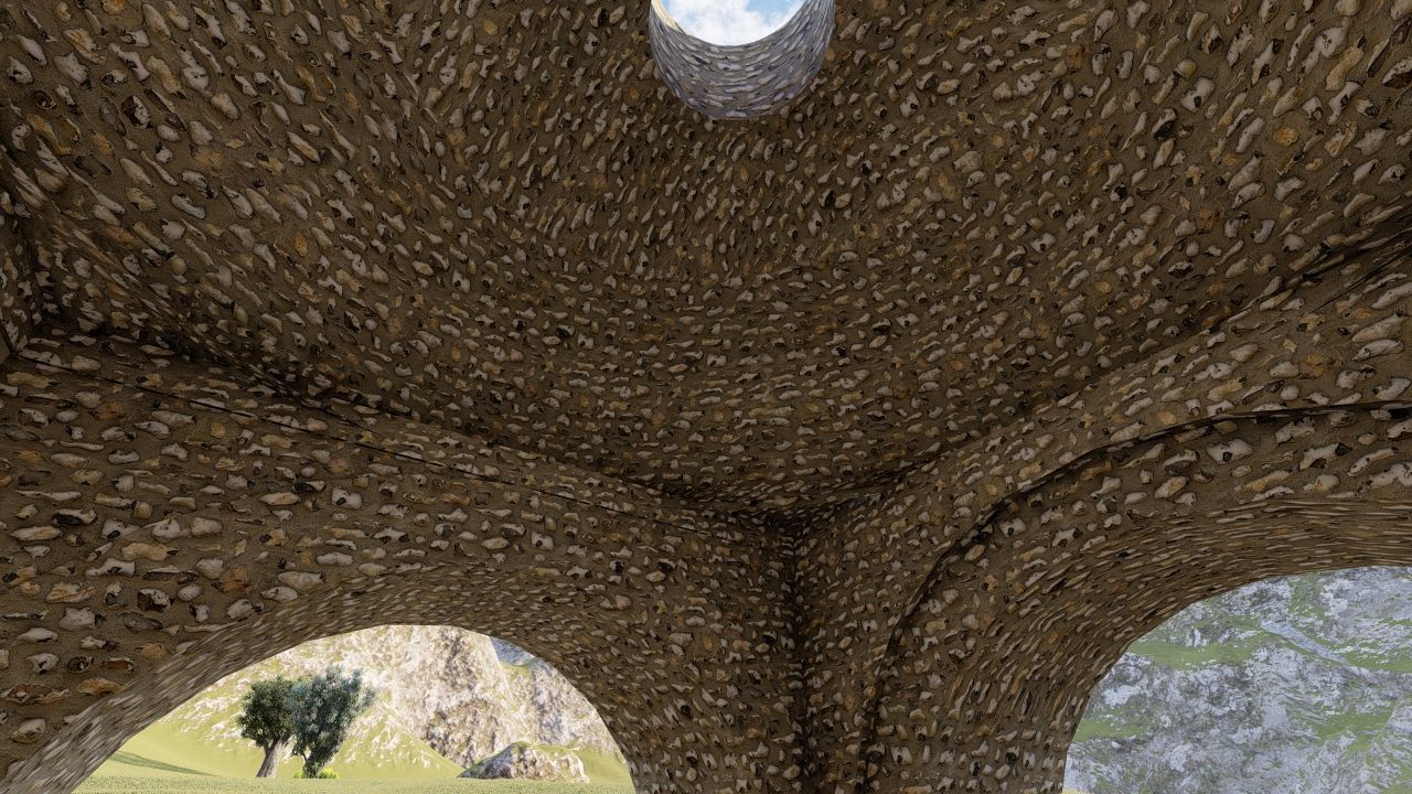 fireplace-Historical temple-place of worship 3D model_16