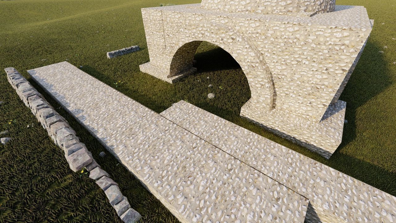 fireplace-Historical temple-place of worship 3D model_13