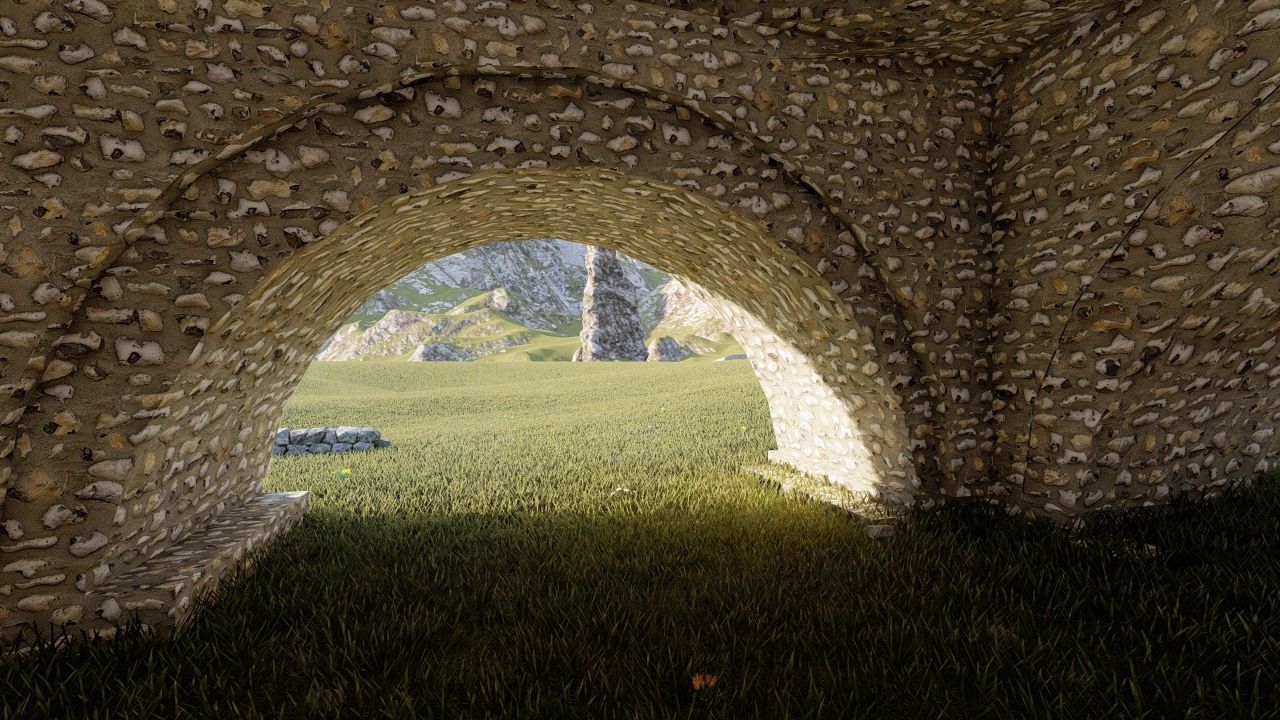 fireplace-Historical temple-place of worship 3D model_12