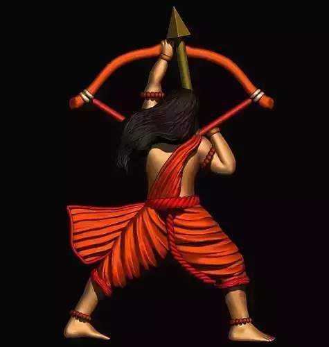 Shri Ram Pendant half 3D 3D print model