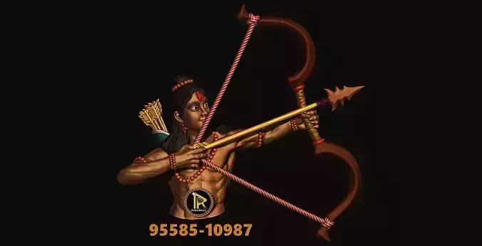 Shri Ram With Dhanush Pendant 3D print model