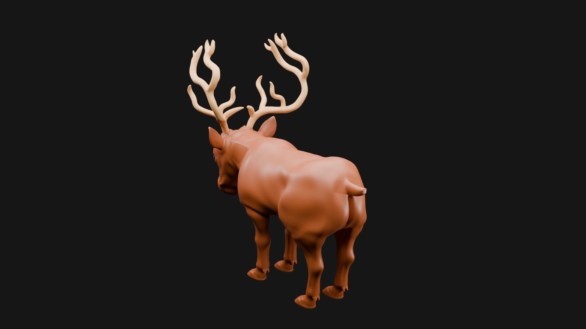 Reindeer Sculpture 3D print model_5