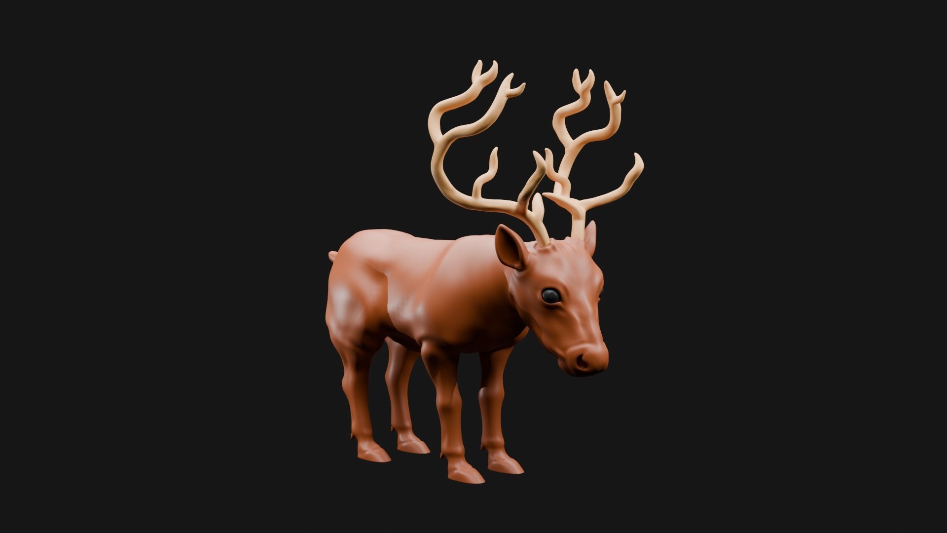 Reindeer Sculpture 3D print model_1