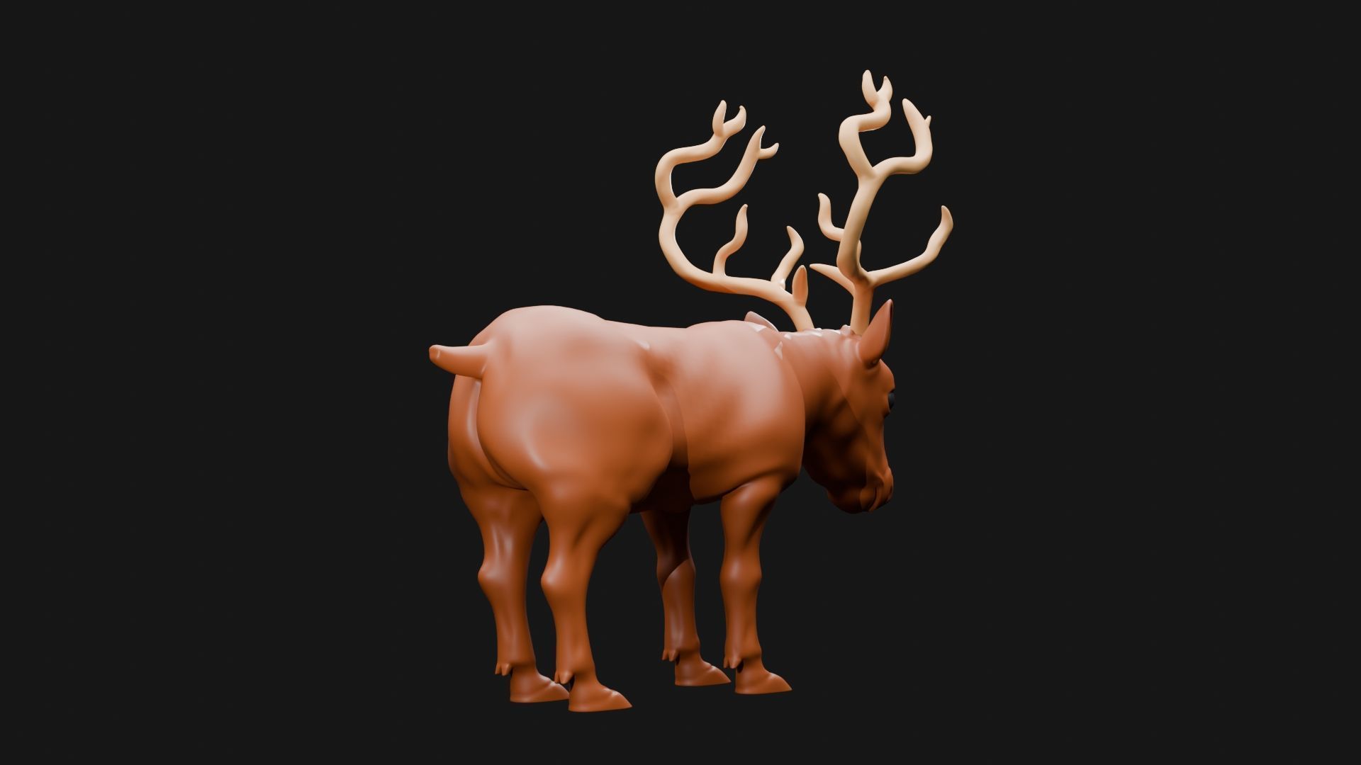 Reindeer Sculpture 3D print model_6