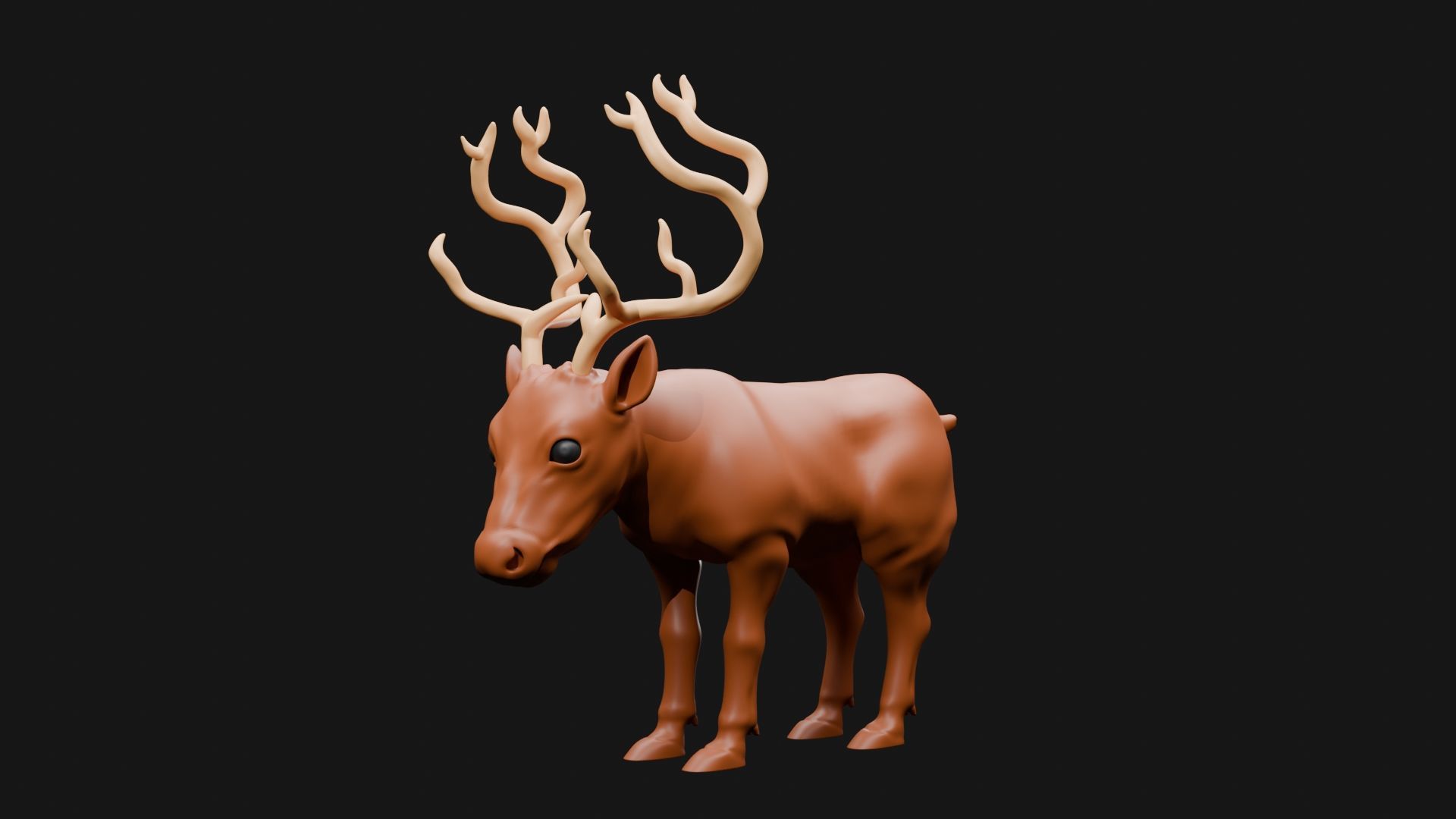 Reindeer Sculpture 3D print model_3
