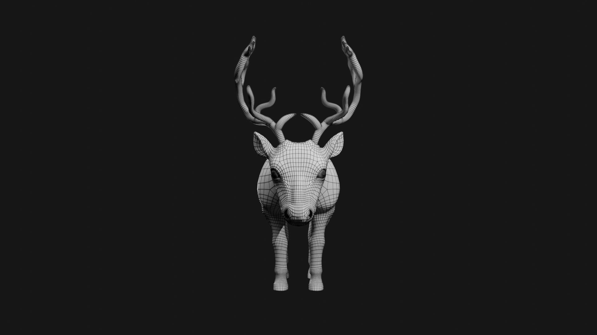 Reindeer Sculpture 3D print model_8