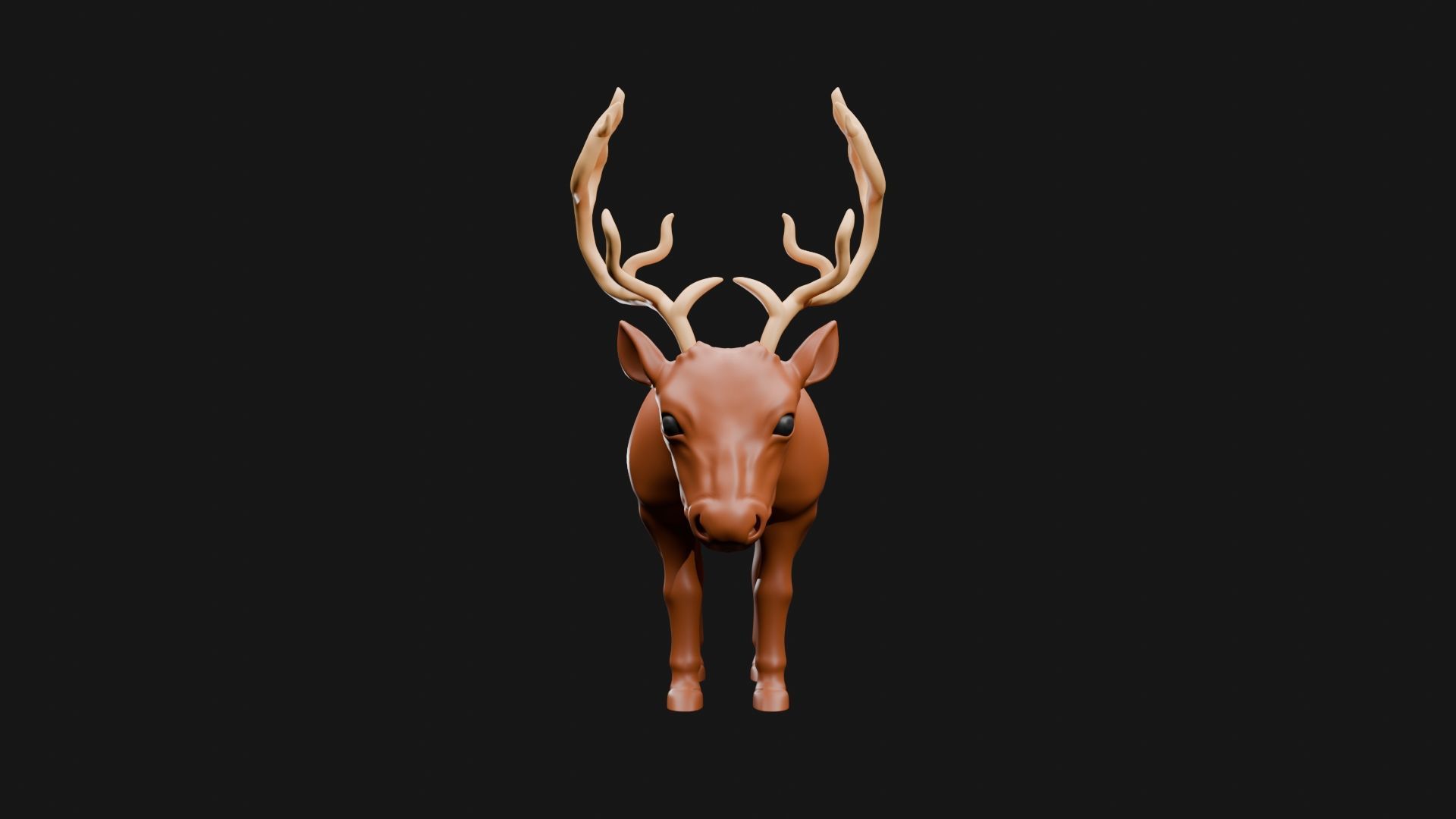 Reindeer Sculpture 3D print model_2