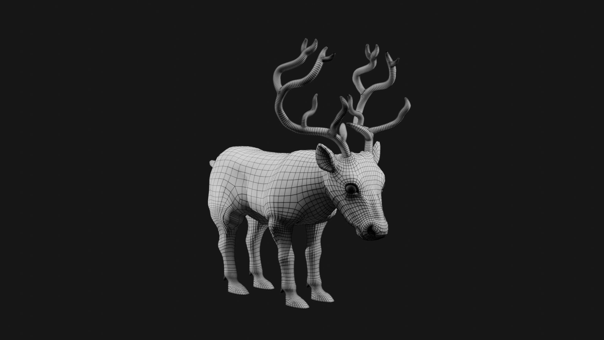 Reindeer Sculpture 3D print model_7