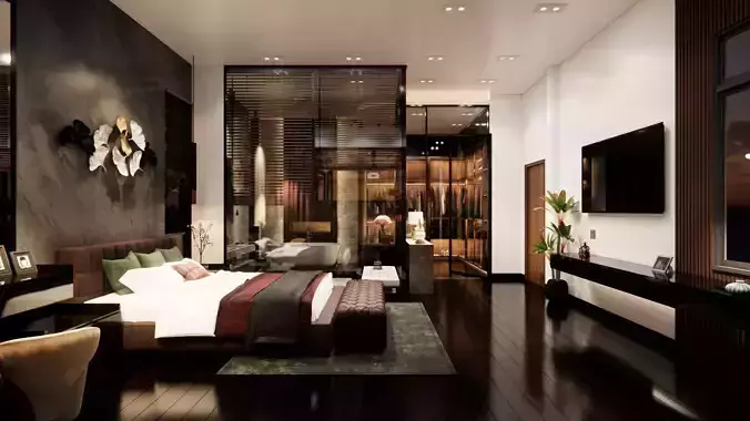 Modern master bedroom