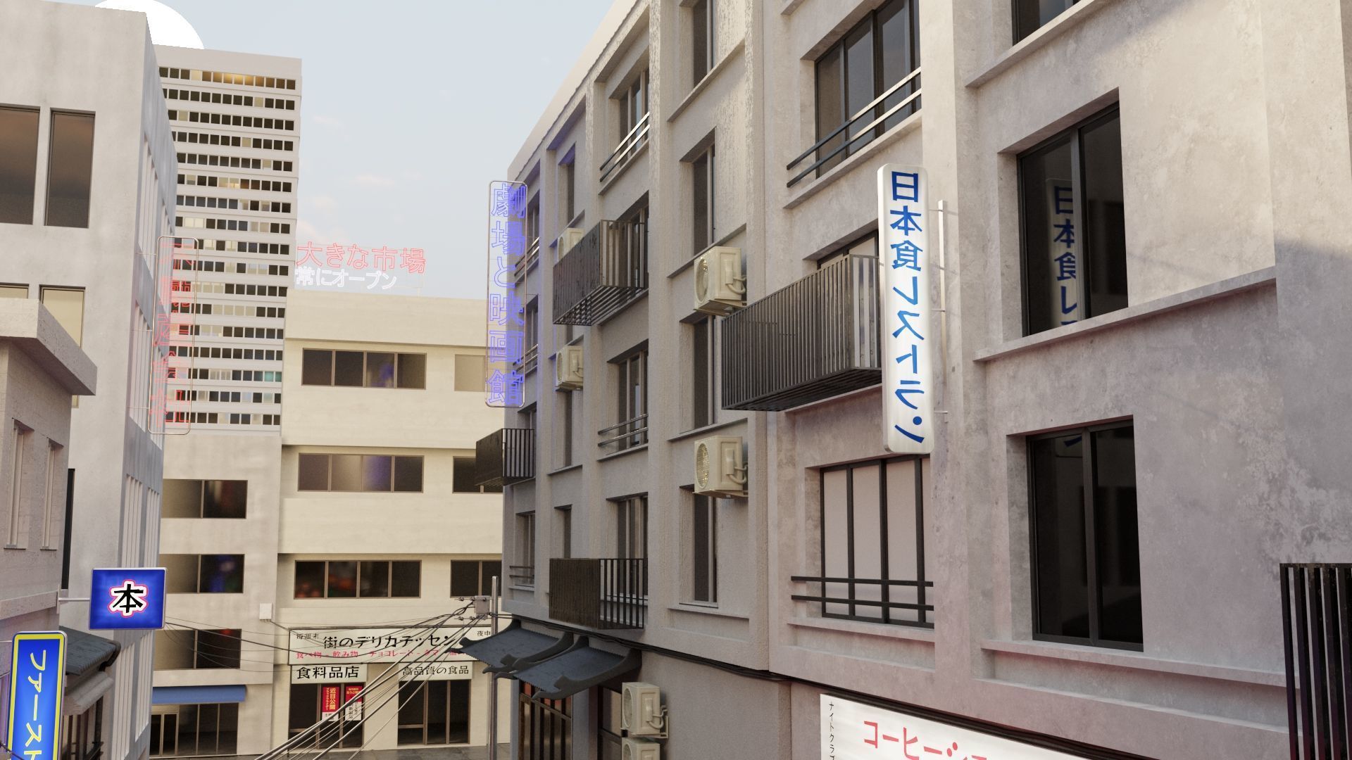 Japanese Street 3D model_4