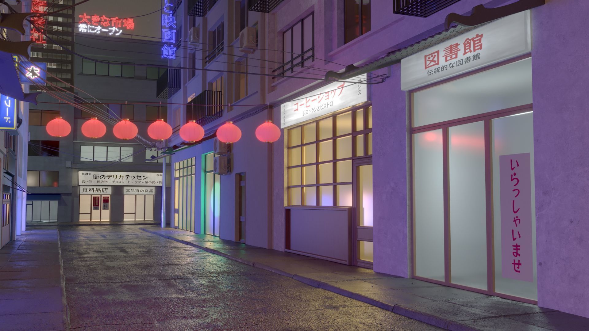 Japanese Street 3D model_24