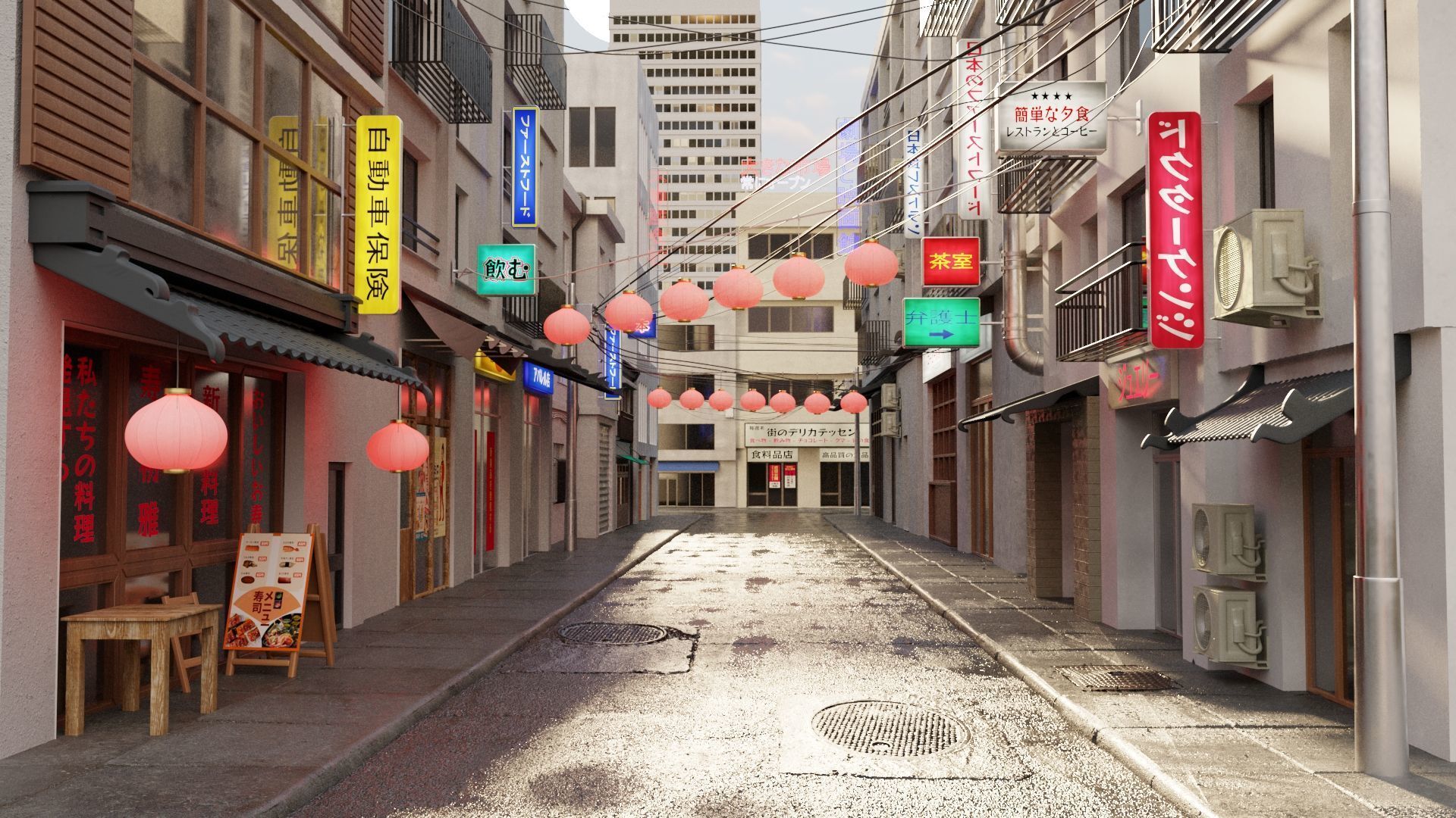 Japanese Street 3D model_2