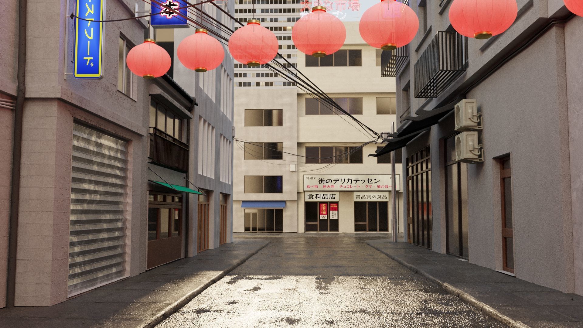 Japanese Street 3D model_6