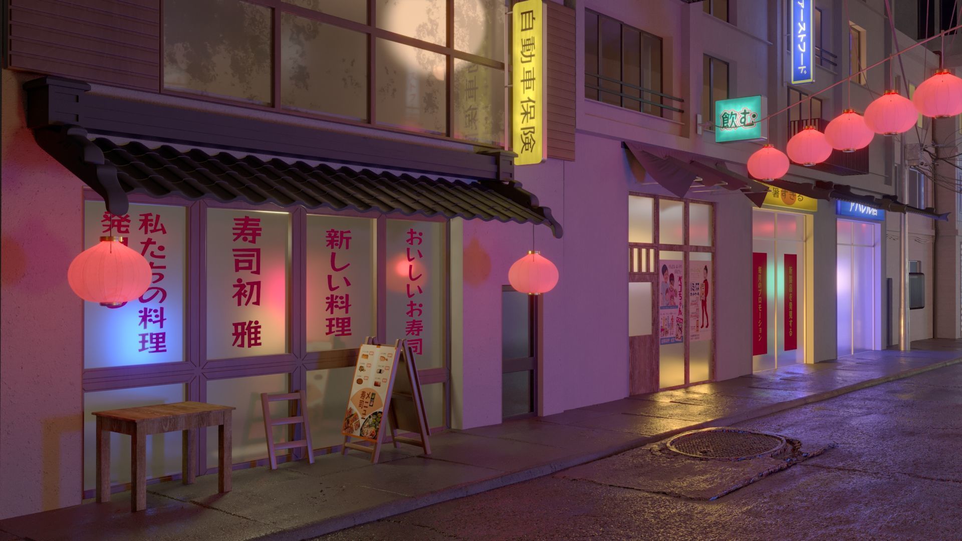 Japanese Street 3D model_19