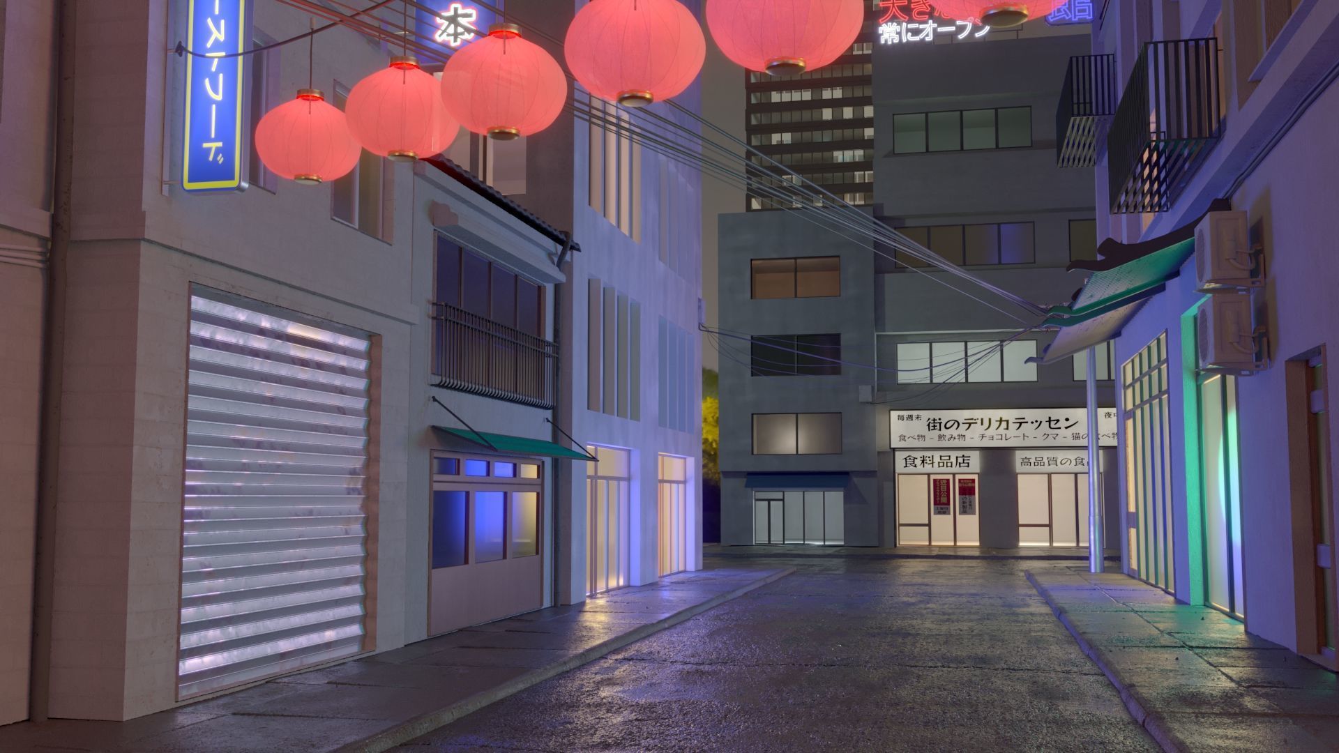 Japanese Street 3D model_21