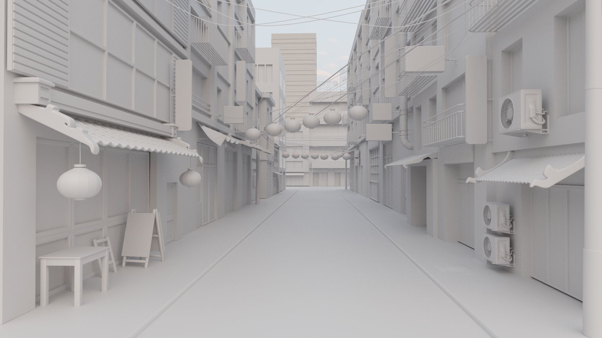 Japanese Street 3D model_1