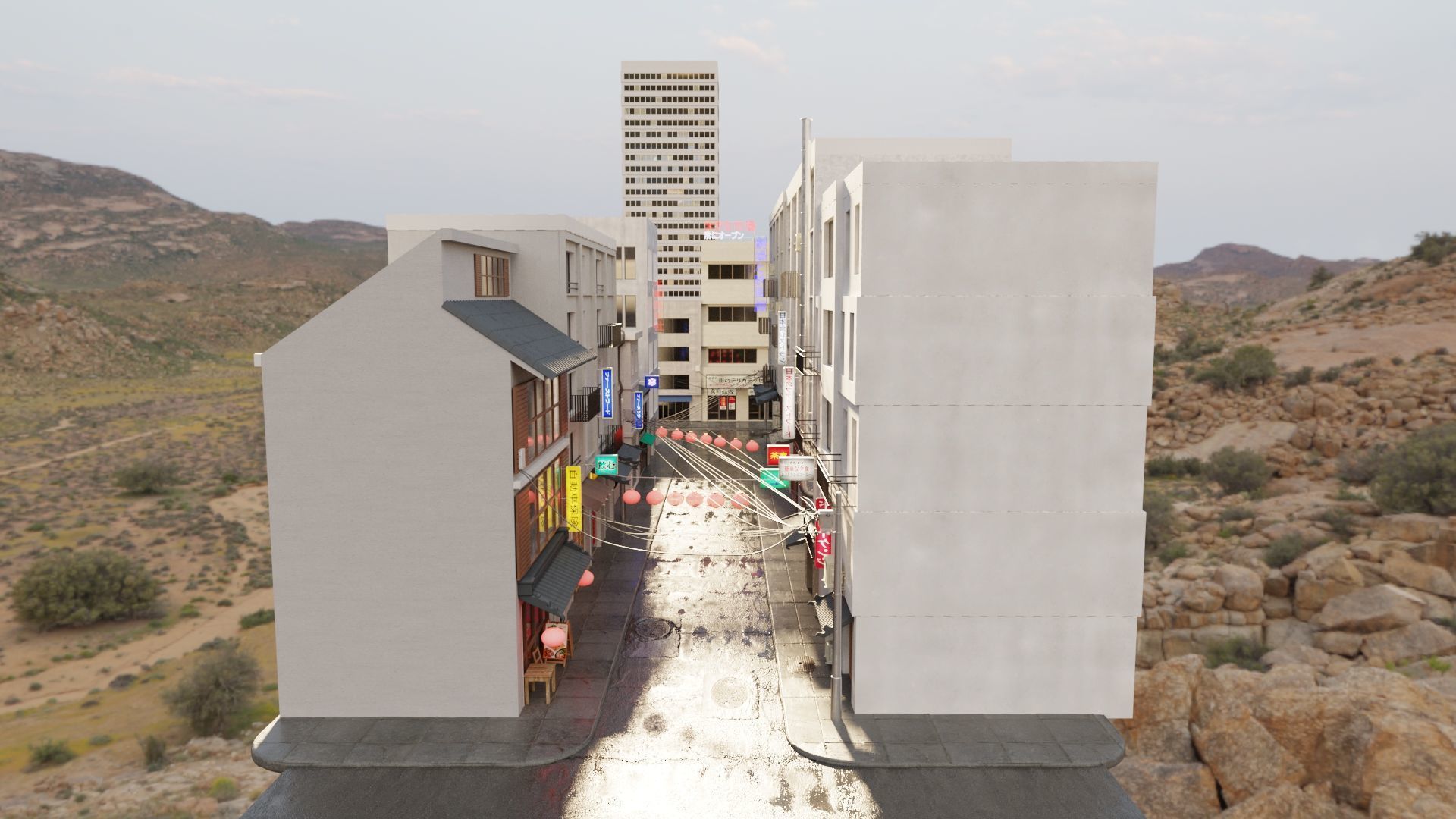 Japanese Street 3D model_9