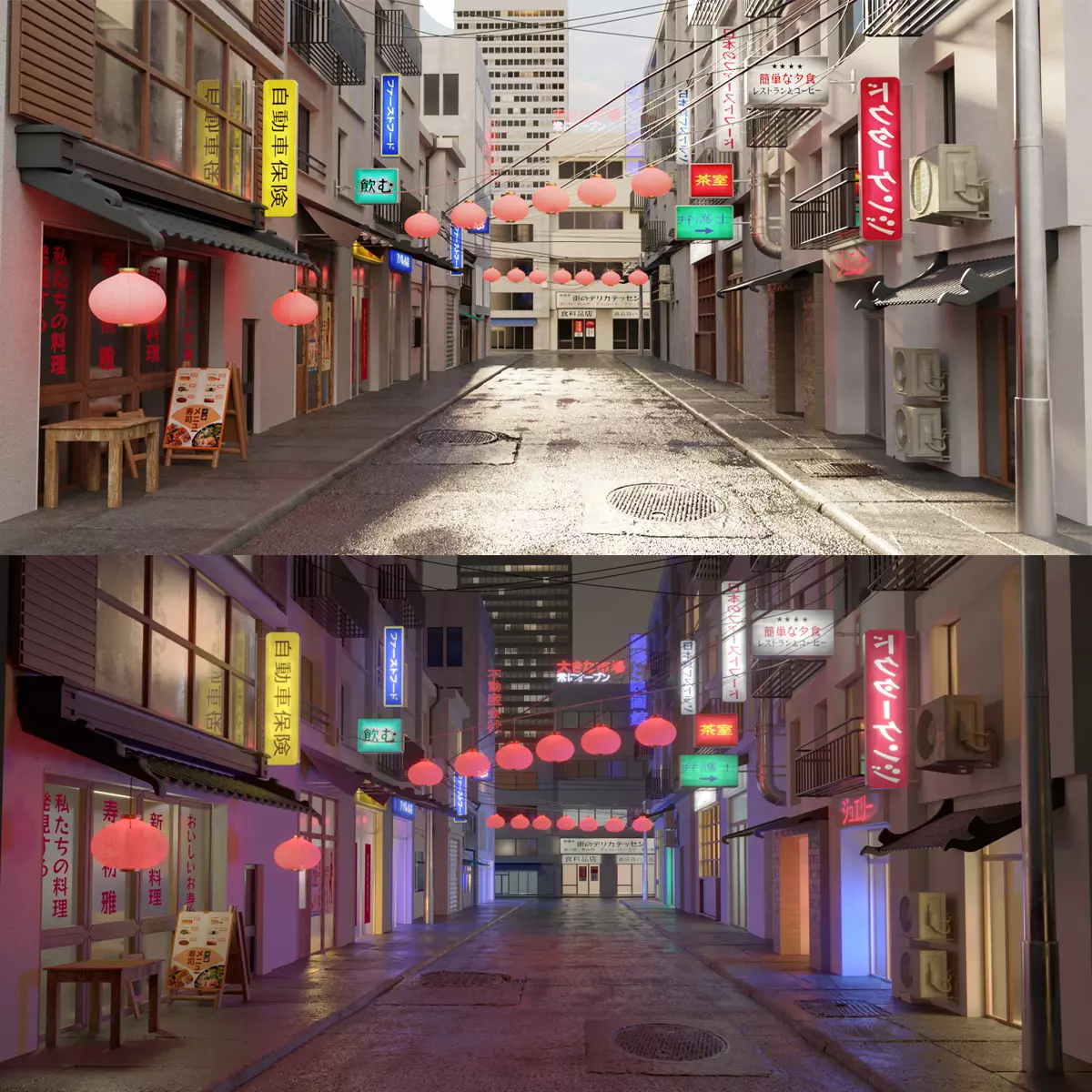 Japanese Street 3D model_0