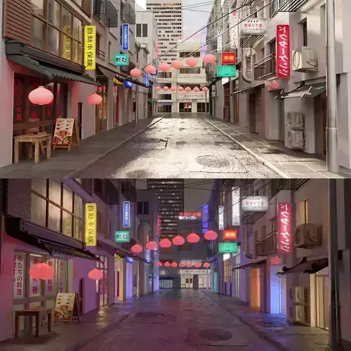 Japanese Street 3D model