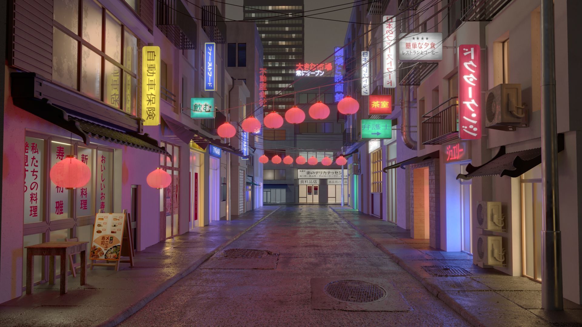 Japanese Street 3D model_14