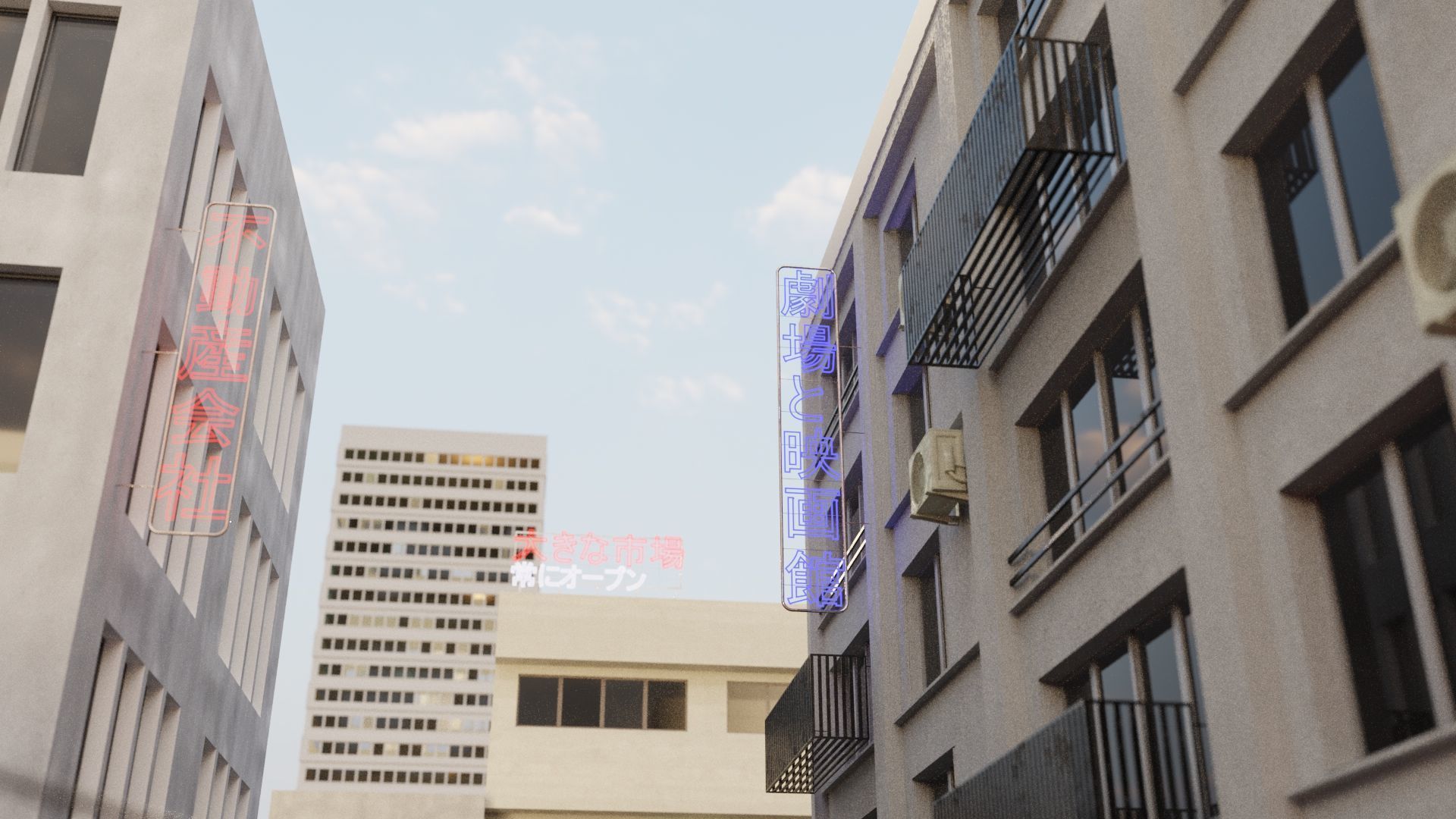 Japanese Street 3D model_7