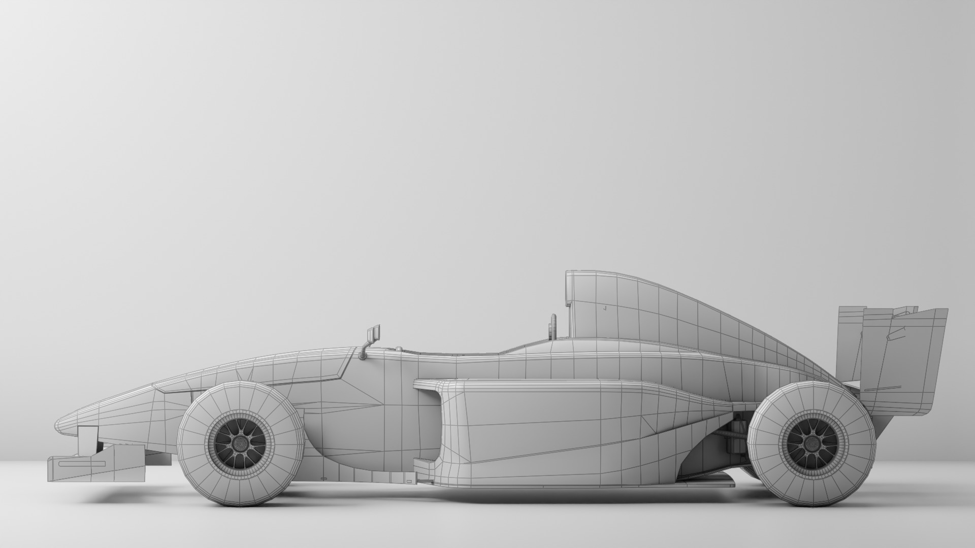 Formula Car Racing  Low-poly 3D model_13
