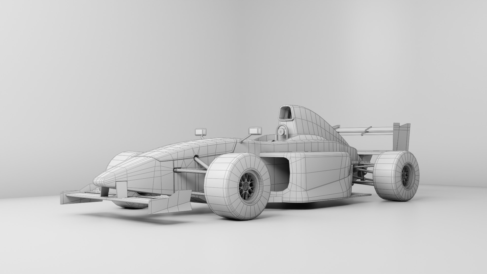 Formula Car Racing  Low-poly 3D model_12
