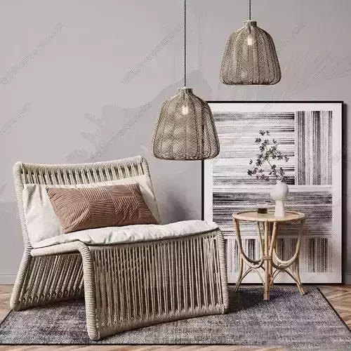 Nordic rattan leisure chair