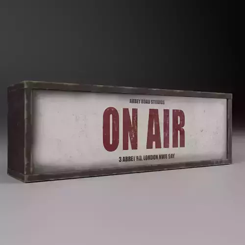 Broadcast Room On Air Sign Low-poly 3D model