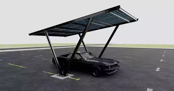 V TYPE MODERN SOLAR CARPORT TYPE-7