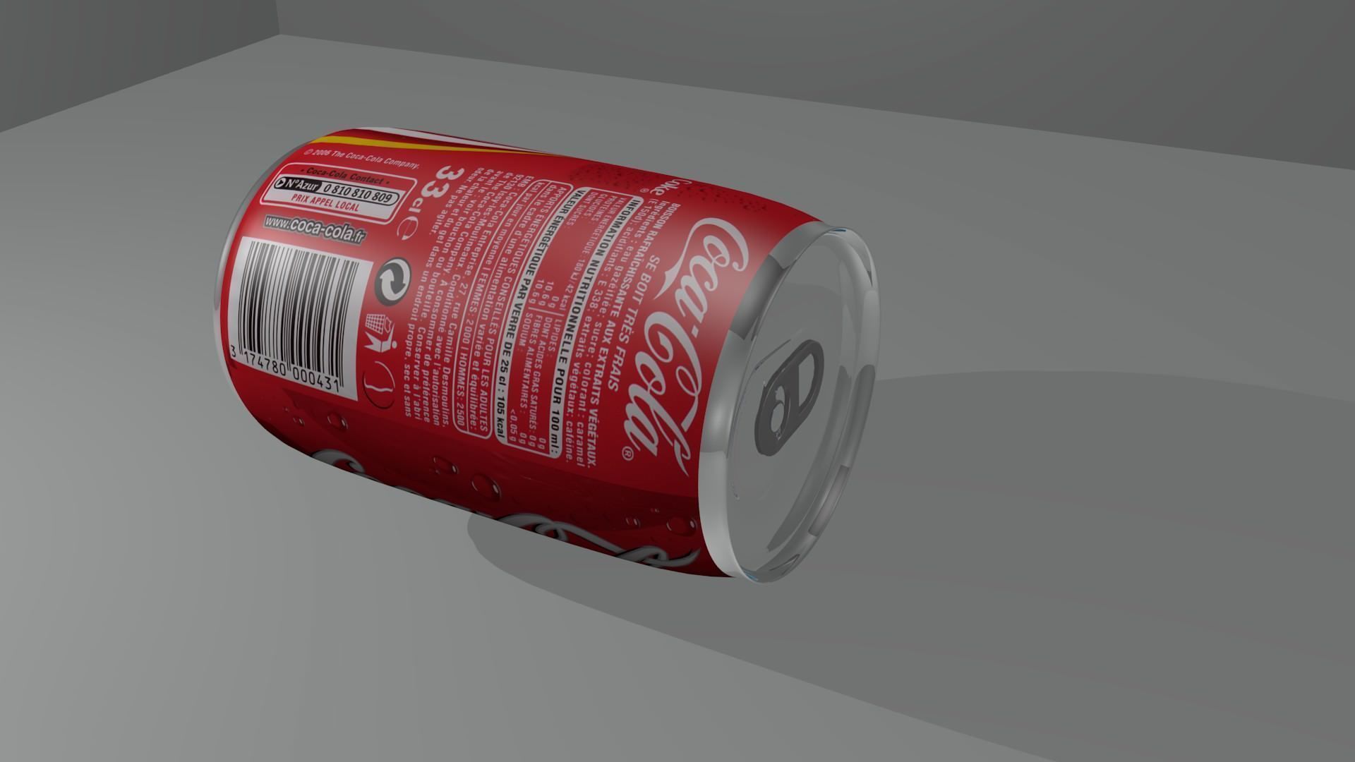 Cola can Free 3D model_3