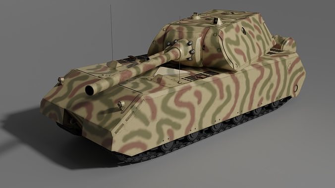 Panzer VIII Maus - German Heavy Tank Low-poly 3D model