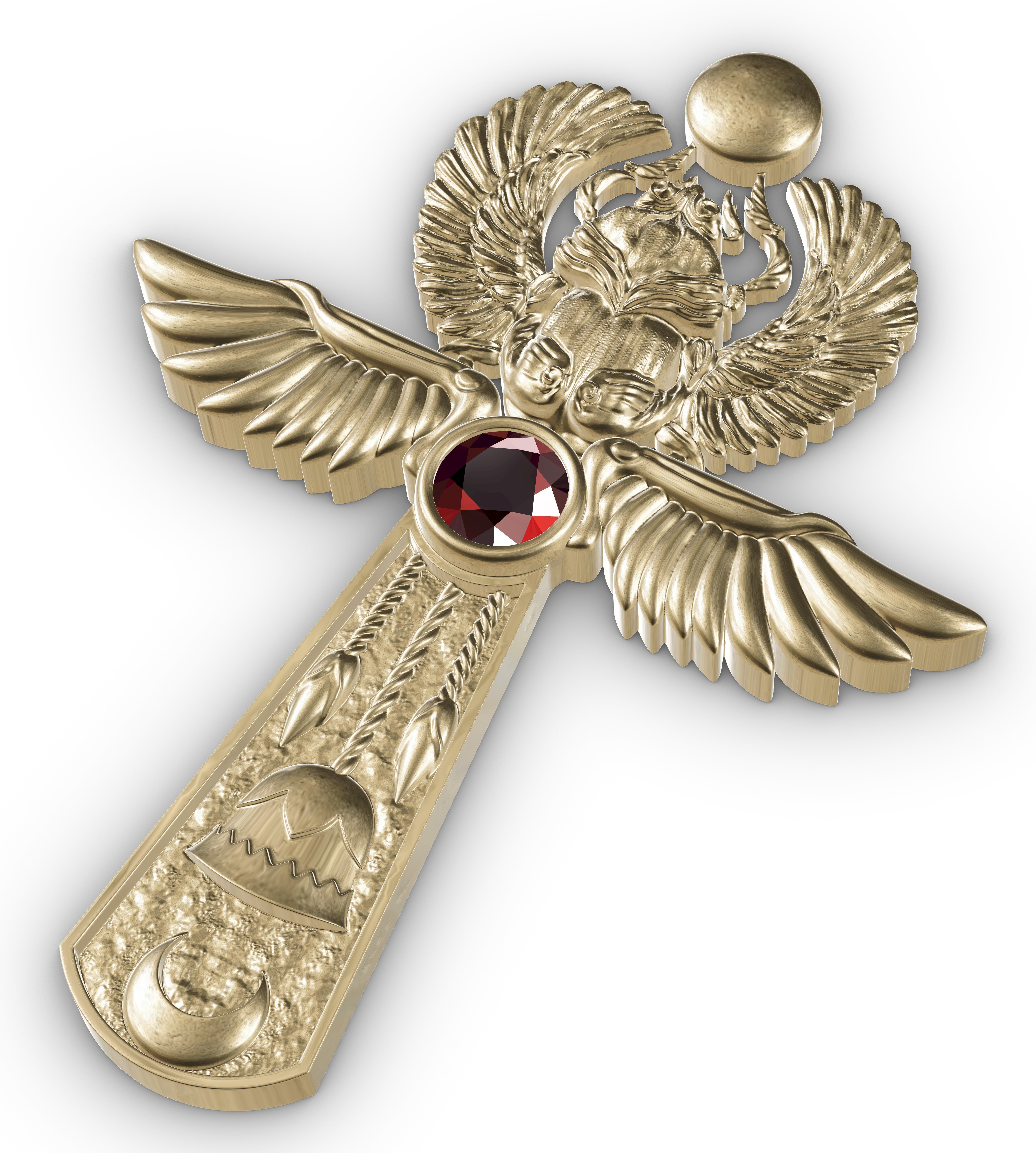 ANKH SCARAB MOON 3D print model_3