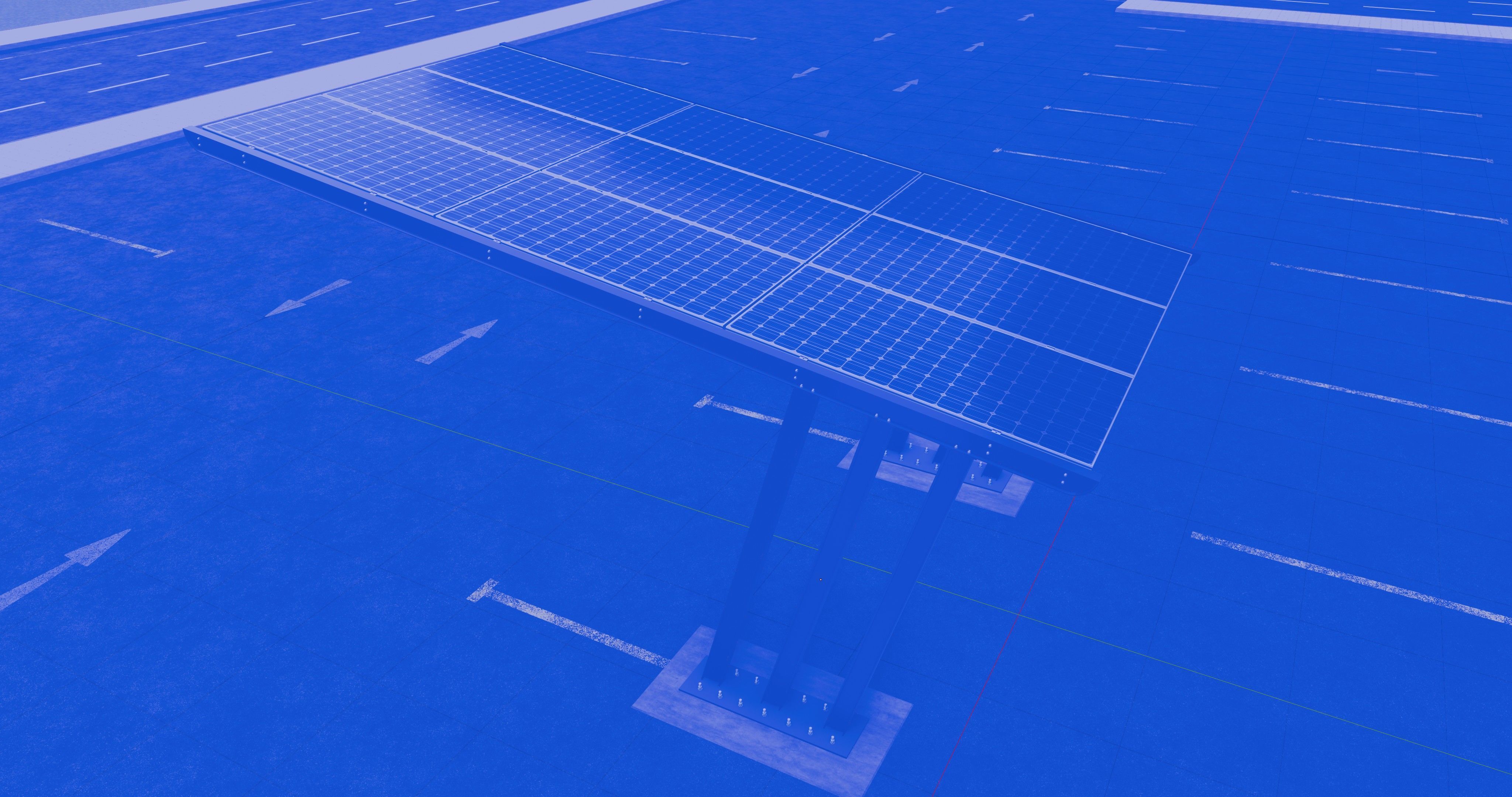 TRIPLE L TYPE MODERN SOLAR CARPORT TYPE-11 3D model_17