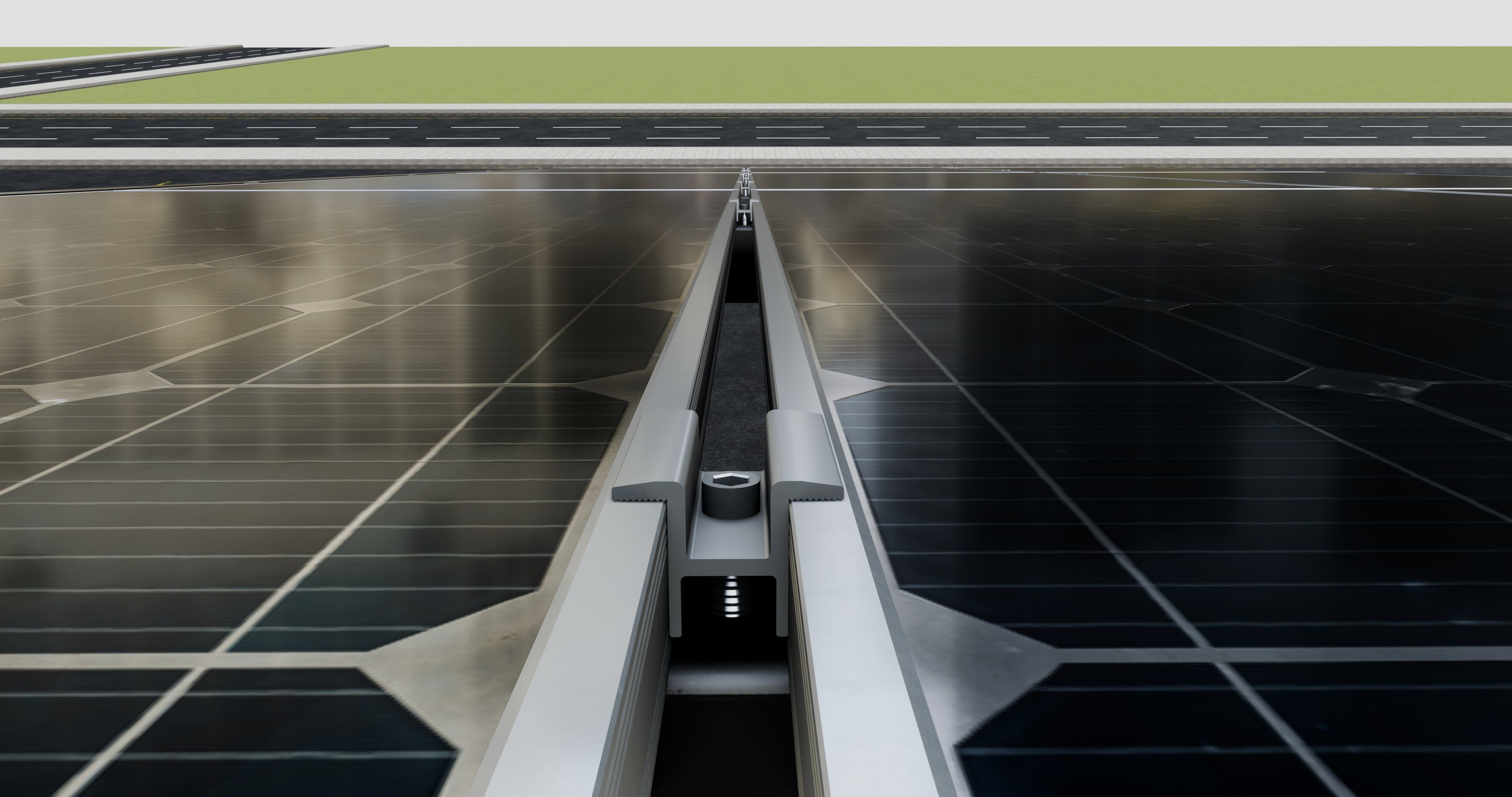 TRIPLE L TYPE MODERN SOLAR CARPORT TYPE-11 3D model_9