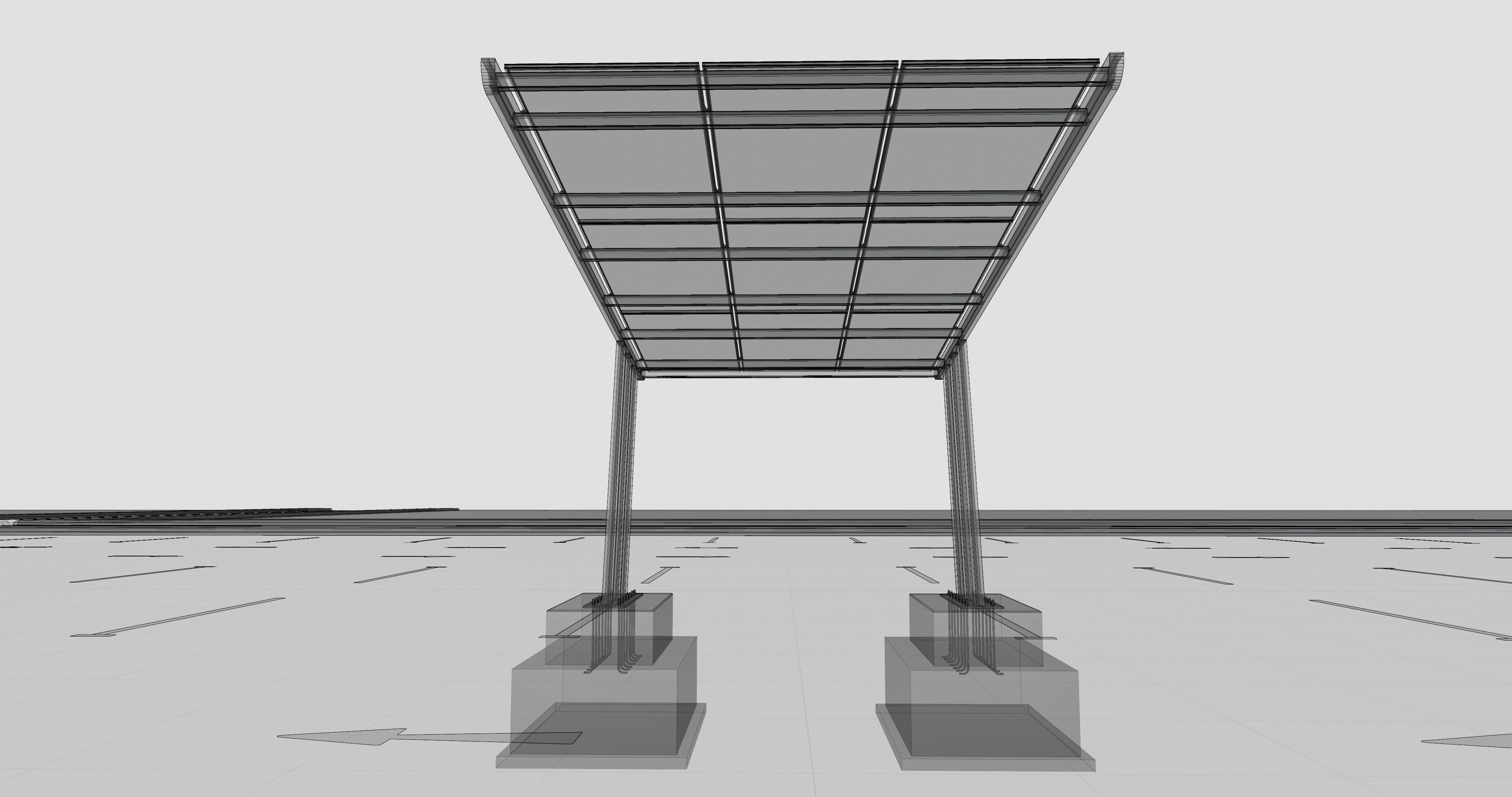 TRIPLE L TYPE MODERN SOLAR CARPORT TYPE-11 3D model_21