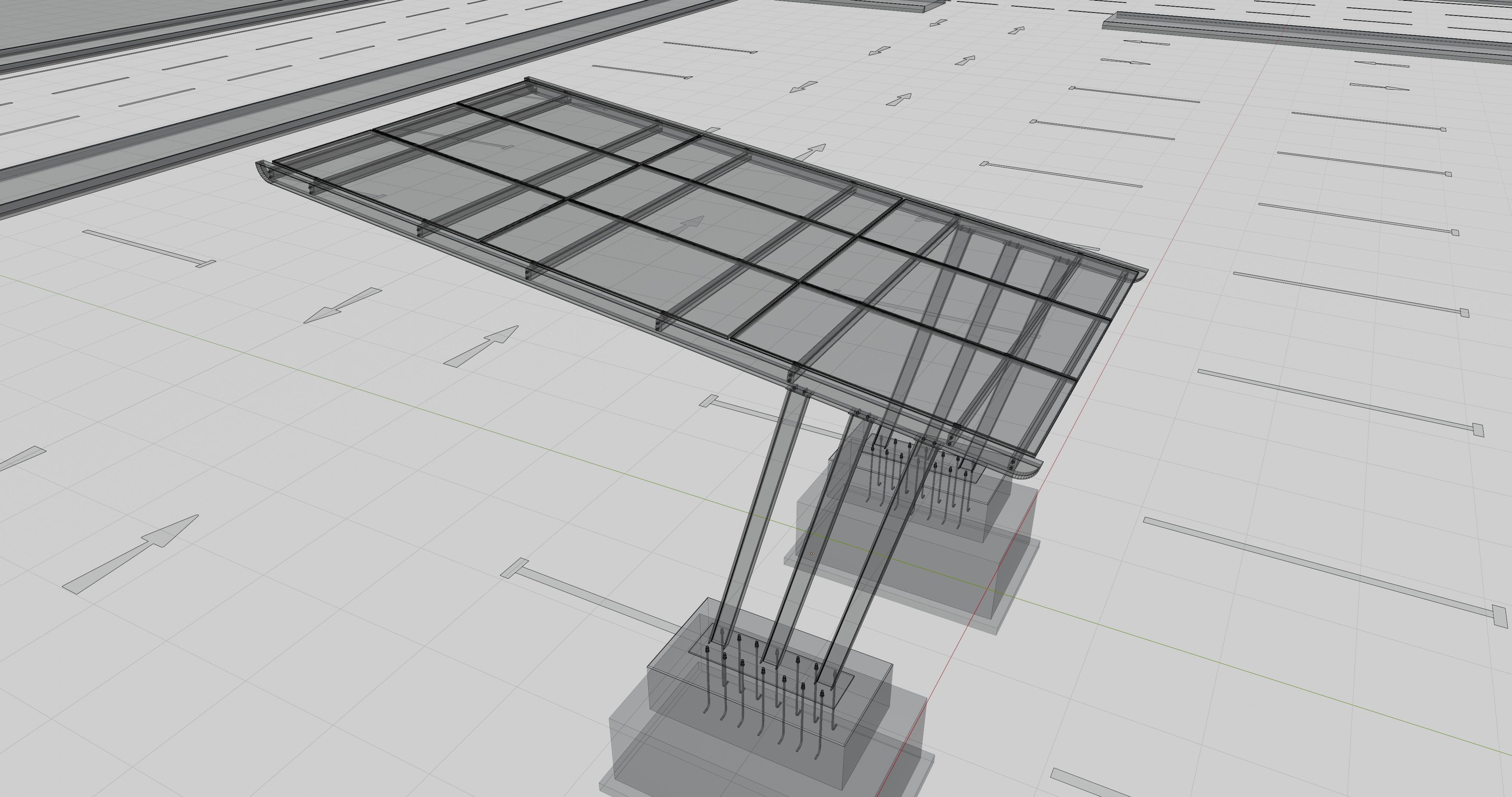 TRIPLE L TYPE MODERN SOLAR CARPORT TYPE-11 3D model_19