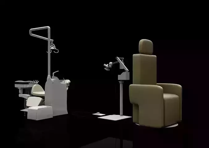 chairs and equipment used in dentistry in japan 3D print model