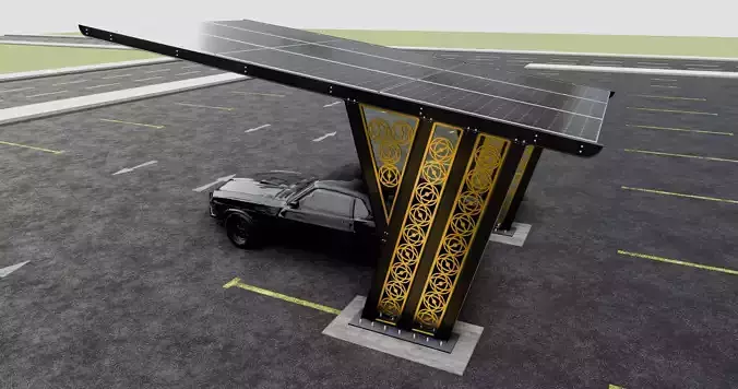 TRIPLE L TYPE MODERN SOLAR CARPORT TYPE-12