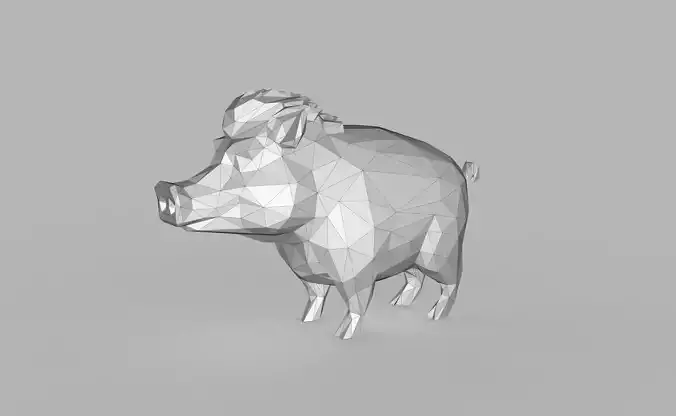 Wild Boar Low Poly