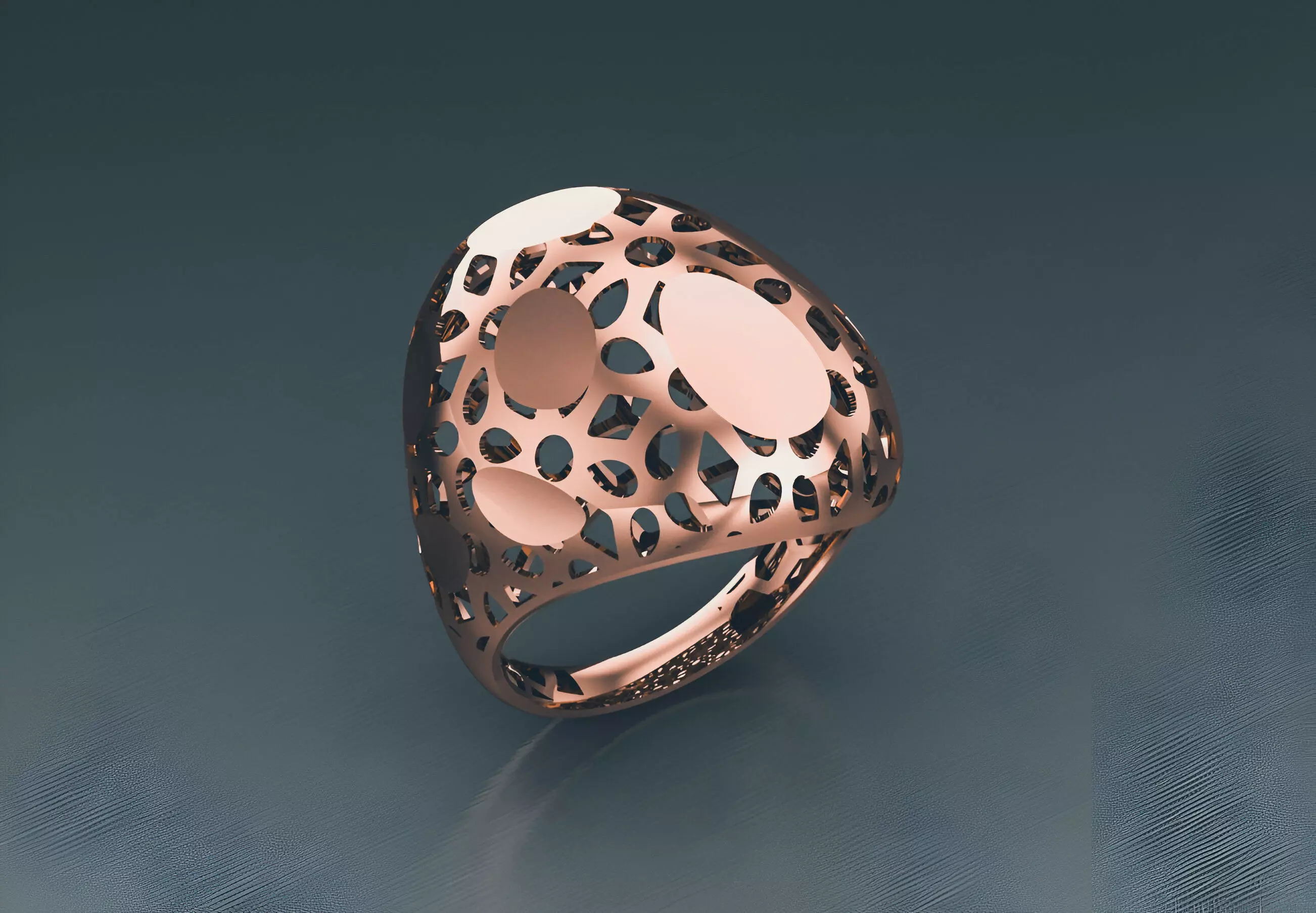 Egg Plate Wire Mesh Plain gold ring 3D print model_0