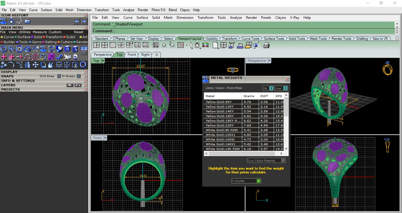 Egg Plate Wire Mesh Plain gold ring 3D print model_3