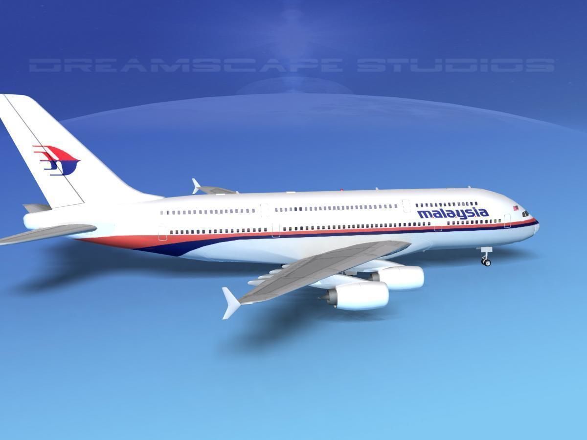 Airbus A380-800 Malaysia Airlines 3D model_4